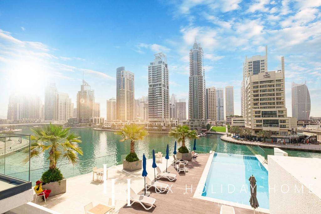 Lux Contemporary Suite With Full Marina View 6 Dubaï Extérieur photo